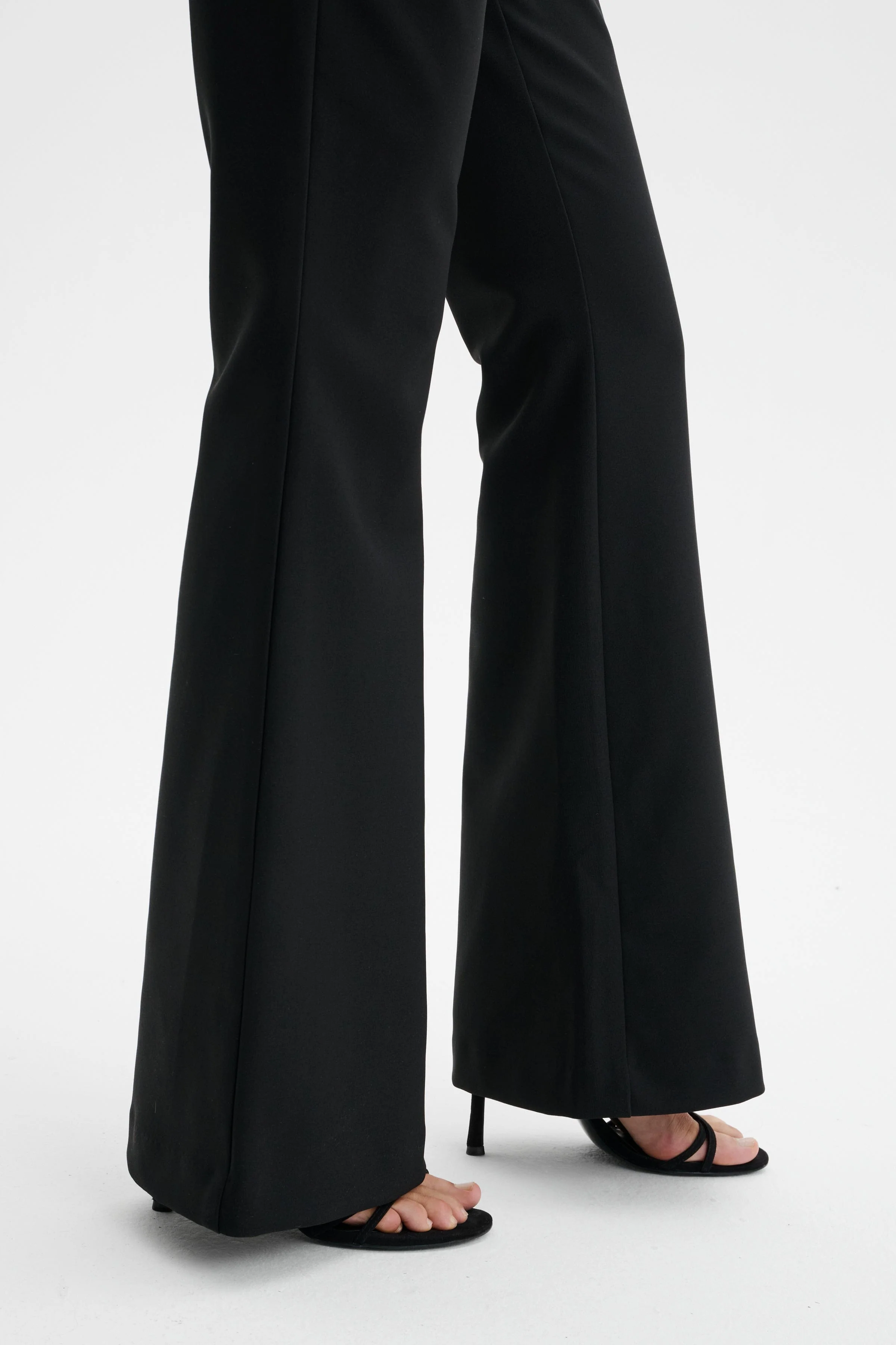 ISABELLA Fit and Flare Trousers in Black - Image 3
