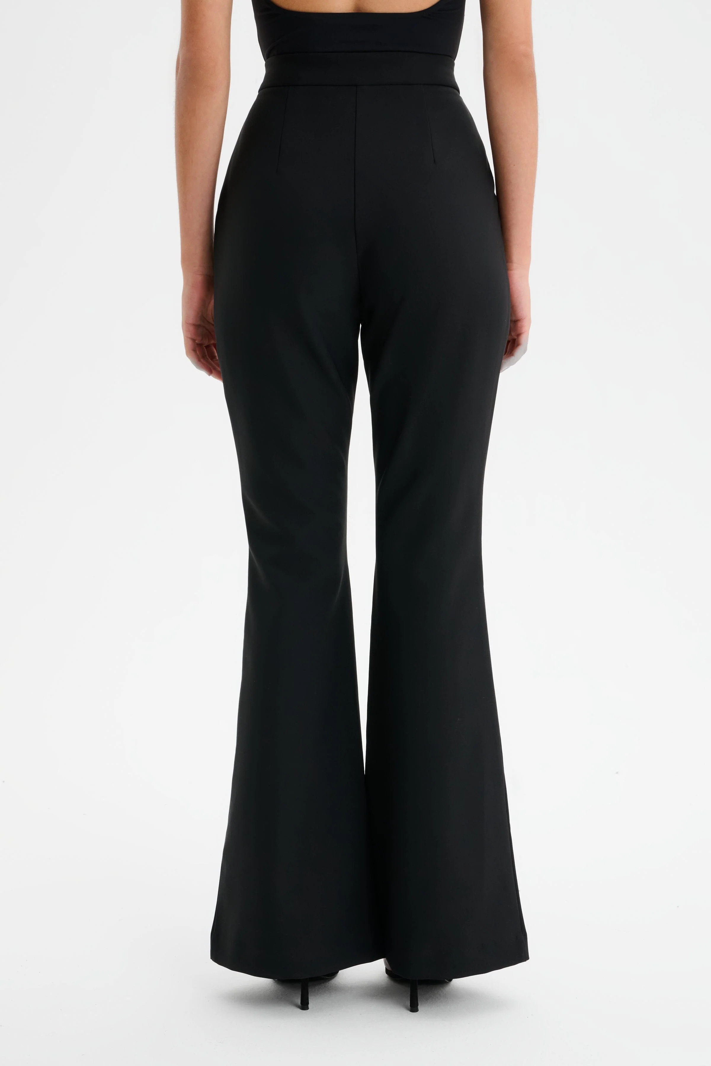 ISABELLA Fit and Flare Trousers in Black - Image 4